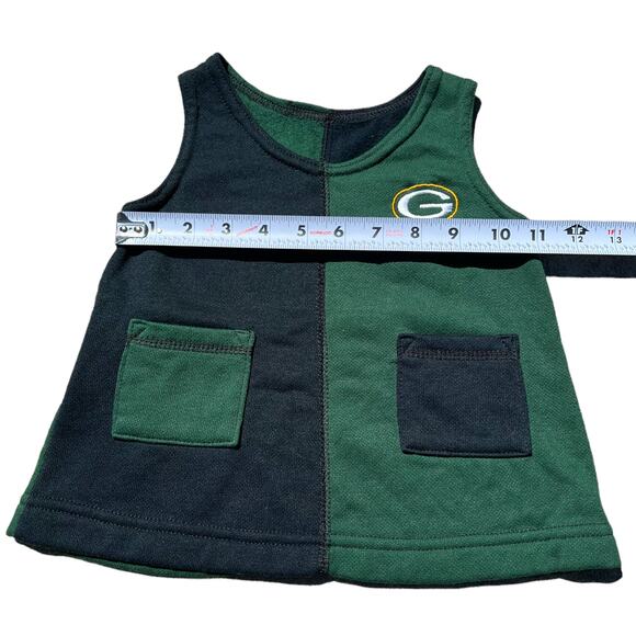 Brandon Sportswear Green Bay Packers Colorblocking Dress Baby Sz 12 Months - Picture 4 of 7